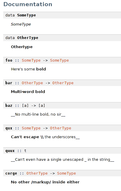 naive bold implementation